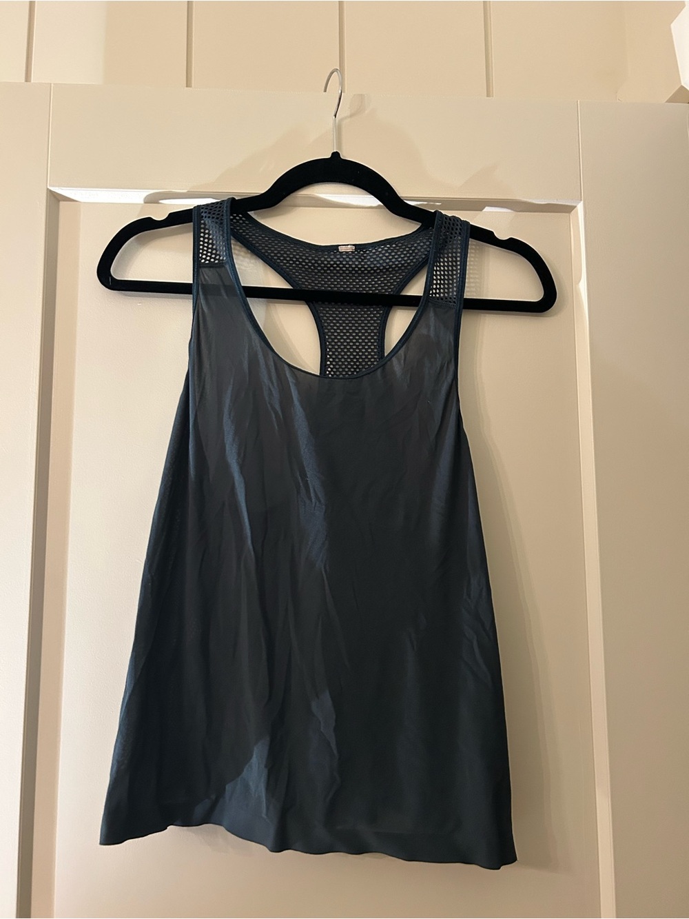 lululemon athletica Dark Gray Mesh Racerback Tank